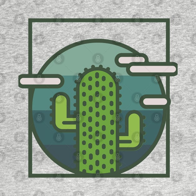 Vintage Cactus Flower Desert Types by ChristianShirtsStudios